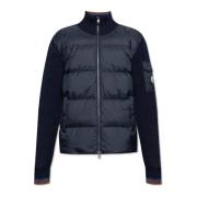 Moncler Cardigan med vadderad framsida Blue, Herr