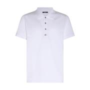 Balmain Vit Polotröja, Modern Stil och Kvalitet White, Herr