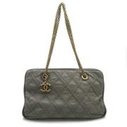 Chanel Vintage Pre-owned Laeder chanel-vskor Gray, Dam