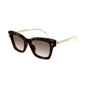 Alexander McQueen Brun Havana Solglasögon Brown, Unisex