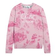 MC2 Saint Barth Winterland Chalet Soft Crewneck Sweater Pink, Dam