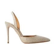 Aquazzura Nude pumps med klack Yellow, Dam