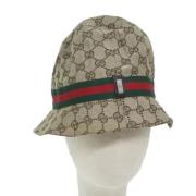 Gucci Vintage Pre-owned Nylon hattar-och-kepsar Brown, Dam