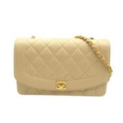 Chanel Vintage Pre-owned Laeder chanel-vskor Beige, Dam