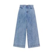 Max Mara Weekend Retrostil vida jeans Blue, Dam