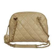 Chanel Vintage Pre-owned Laeder chanel-vskor Beige, Dam