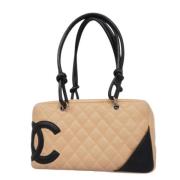 Chanel Vintage Pre-owned Laeder chanel-vskor Beige, Dam