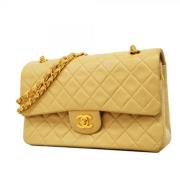 Chanel Vintage Pre-owned Laeder chanel-vskor Beige, Dam