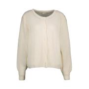 Amélie & Amélie Offwhite Stickad Väst Urbino Stil Beige, Dam