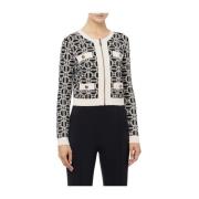 Elisabetta Franchi Kort Cardigan Tröja Black, Dam