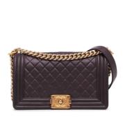 Chanel Vintage Pre-owned Laeder crossbodyvskor Purple, Dam