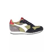 Diadora Gröna Läder Damsneakers Multicolor, Dam