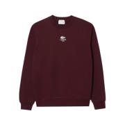 Lacoste Röd Bomullströja med Logotyp Brown, Herr