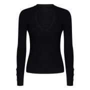 Pinko Svart Cut-Out Sweatshirt Aw24 Black, Dam