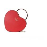 Kate Spade Hjärta Crossbody Väska i Rött Red, Dam