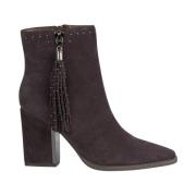 ALMA EN PENA Ankelboots med tofsklack Brown, Dam