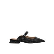 ALMA EN PENA Rhinestone Mule Black, Dam