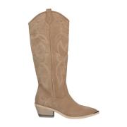 Alma EN Pena Cowboy boot med broderi Brown, Dam