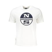 North Sails Bomull Logo Print Kortärmad T-shirt White, Herr