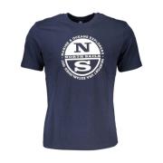 North Sails Klassiskt Logotryck Blå Bomullst-shirt Blue, Herr