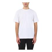 Mauro Grifoni Bomull T-shirt med Crew Neck White, Herr