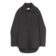 Lanvin Svart Bomull Oversized Skjorta Black, Herr