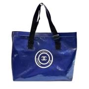 Chanel Vintage Pre-owned Tyg totevskor Blue, Dam