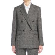 Max Mara Studio Grå Jacka Regular Fit Gray, Dam