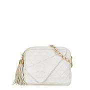 Chanel Vintage Pre-owned Laeder crossbodyvskor White, Dam