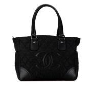 Chanel Vintage Pre-owned Canvas handvskor Black, Dam