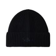 MC2 Saint Barth Melange Moss Beanie Hat Black, Herr