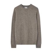 Hartford Shetland Crew Sweaters Gray, Herr