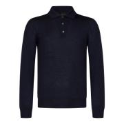 Brioni Blått Ull Siden Kashmir Sweatshirt Aw24 Blue, Herr