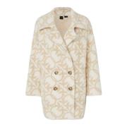 Pinko Vit Faux-Fur Kokongkappa White, Dam