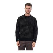 Armani Exchange Svart Crewneck Tröja Stiligt Design Black, Herr