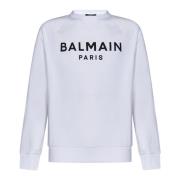 Balmain Vit bomullströja White, Herr