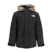 The North Face Vattentät Vadderad Parka med Fuskpäls Black, Herr