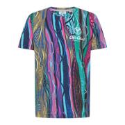 Carlo Colucci Unikt Alloverprint T-shirt Multicolor, Herr