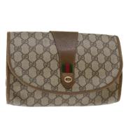 Gucci Vintage Pre-owned Laeder kuvertvskor Beige, Dam