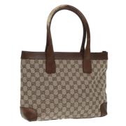 Gucci Vintage Pre-owned Canvas totevskor Beige, Dam