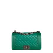 Chanel Vintage Pre-owned Laeder chanel-vskor Green, Dam