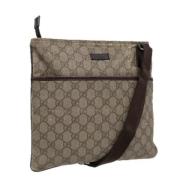 Gucci Vintage Pre-owned Canvas axelremsvskor Beige, Dam