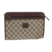 Gucci Vintage Pre-owned Laeder kuvertvskor Beige, Dam