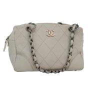 Chanel Vintage Pre-owned Laeder axelremsvskor White, Dam