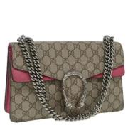 Gucci Vintage Pre-owned Canvas axelremsvskor Beige, Dam