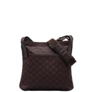 Gucci Vintage Pre-owned Canvas crossbodyvskor Brown, Dam