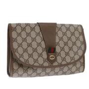 Gucci Vintage Pre-owned Laeder kuvertvskor Beige, Dam