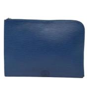 Louis Vuitton Vintage Pre-owned Laeder kuvertvskor Blue, Dam