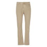 Jacob Cohën Beige Bomullsjeans med Bältesöglor Beige, Herr