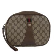 Gucci Vintage Pre-owned Laeder kuvertvskor Beige, Dam